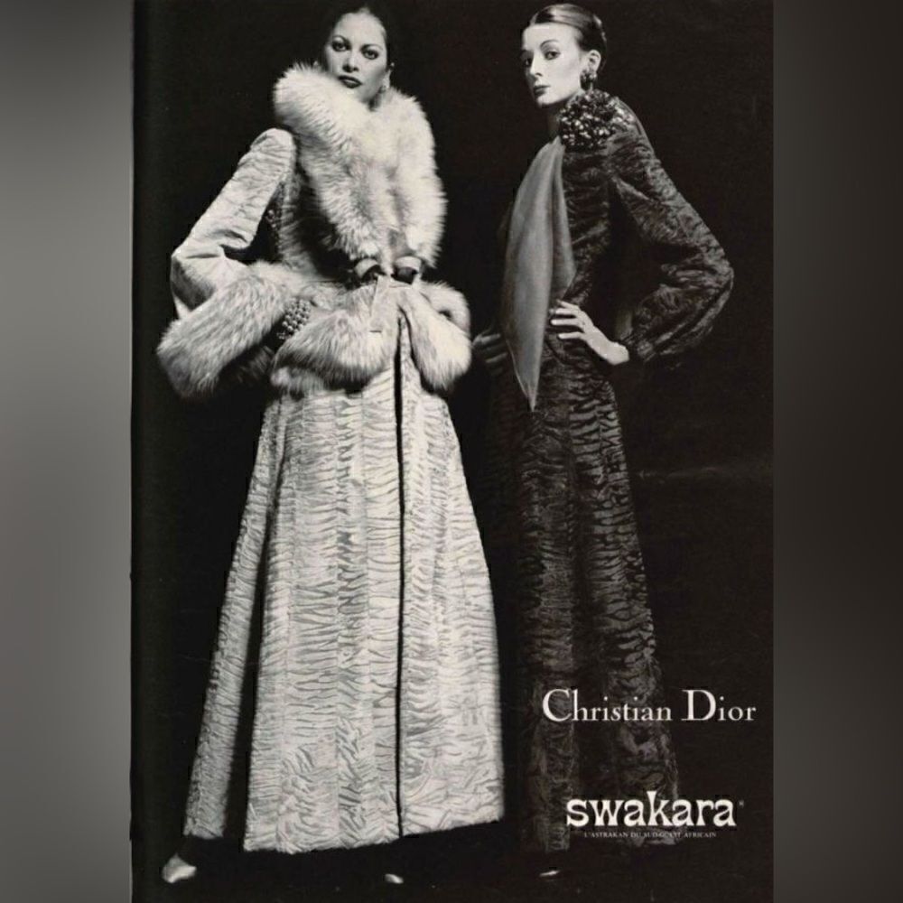 Vintage Tigre Royal of Geneva Brown Swahari Broadtail Lamb & Sable Coat - Picture 9 of 16